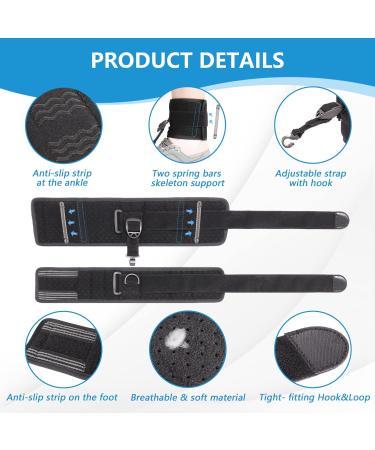 Joingood AFO Foot Drop Brace for Walking - Adjustable Soft Foot Up Brace for Achilles Tendon - Stroke Ankle Foot Orthosis for Improved Walking Gait (L/XL) - Buy Online on GoSupps.com