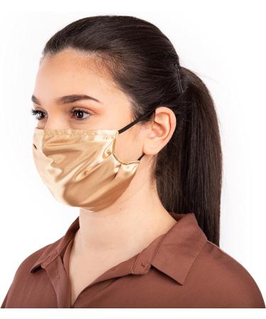 HABAC STUDIO Pack of 5 Satin Silk Face Masks Reusable Cover Bandana Balaclavas Face Masks Washable UK Black Face Mask with Nose Wire Pleated Face Mask for Women Men Adjustable. Nudes - Buy Online on GoSupps.com