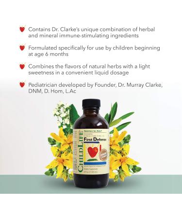 CHILDLIFE ESSENTIALS First Defense - Immune Support for Defending The Body - Gluten Free Alcohol Free Casein Free Non-GMO - 4 fl. oz (Pack of 3) - Buy Online on GoSupps.com