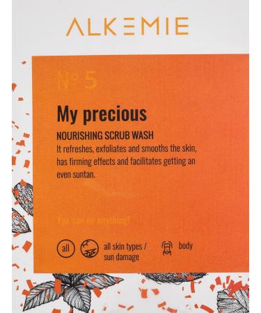 Alkemie My Precious Scrub Body Nutrients 200 g - Buy Online on GoSupps.com