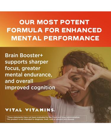 Vital Vitamins Brain Booster Plus + Biotin Complex Capsules - Buy Online on GoSupps.com