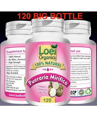 120 Potent Pueraria Mirifica Pills for Feminization | Natural Breast Enlargement & Transgender Support - Buy Online on GoSupps.com