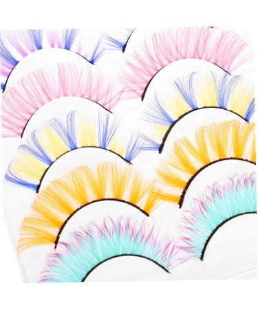 FOMIYES 25 Pairs Colored False Eyelashes Fake Lashes False Eyelashes Individual Winged Eyelashes Colorful Lashes Makeup Tools for Women Carnival Party Eyelashes Imitation Strip Extend - Buy Online on GoSupps.com