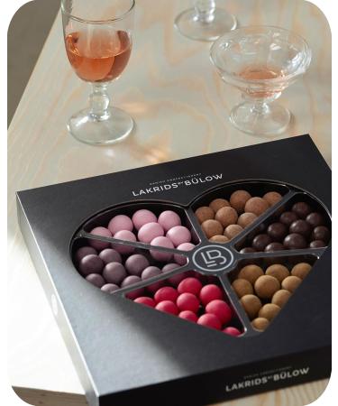 Lakrids by B low Love Selection Box - 450g Danish Gourmet Lakritz Praline Gift | Premium Heart Gift Box - Buy Online on GoSupps.com
