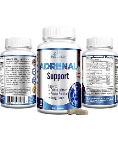 Adrenal Support Cortisol Manager Adrenal Health Maintain Balanced Cortisol Levels Stress Relief Supplement with Ashwagandha L-Tyrosine - 60 Capsules - Buy Online on GoSupps.com