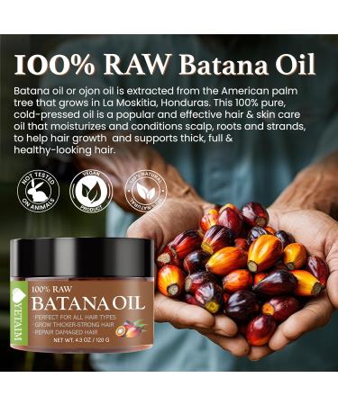 YETAIM Batana Oil for Hair Growth - 100% Natural Dr. Sebi Batana Oil from Honduras | Prevent Hair Loss & Restore Dry Hair - 4.3 oz - Buy Online on GoSupps.com