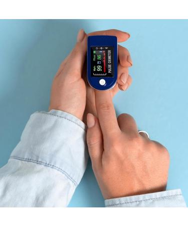 Buy Pulse Oximeter Fingertip | Large OLED Display Blood Oxygen Monitor for Heart Rate & SpO2 International Shipping Available - Buy Online on GoSupps.com