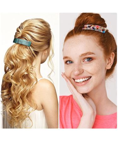 8-Piece Cellulose Acetate Hair Barrettes - Tortoise Shell French Design Clips for Women and Girls - Buy Online on GoSupps.com