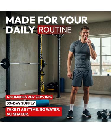 Creatine Monohydrate Gummies Strawberry - Vegan Sugar Free 5g Per Serving | Muscle Builder & Recovery | 120 Count - Buy Online on GoSupps.com