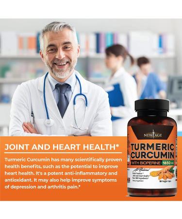 Turmeric Curcumin with Bioperine Capsules - 2 Pack - Joint Health and Inflammatory Support - 95% Standardized Curcuminoids - Non-GMO, Gluten Free - Buy Online on GoSupps.com