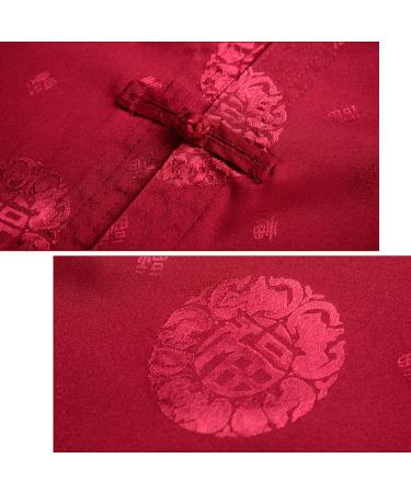 Men's Chinese Tang Hanfu Kung Fu Uniform Red - Traditional Martial Arts Clothes - Buy Online on GoSupps.com