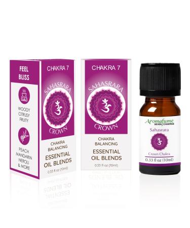 Crown Chakra Essential Oil Diffuser Blend by Aromafume | 3 x 10ml/0.33 fl oz | Sahasrara | Aromatherapy Oils for Chakra Balance | Lavender & Jasmine Extracts | Chakra Incense for Meditation, Yoga