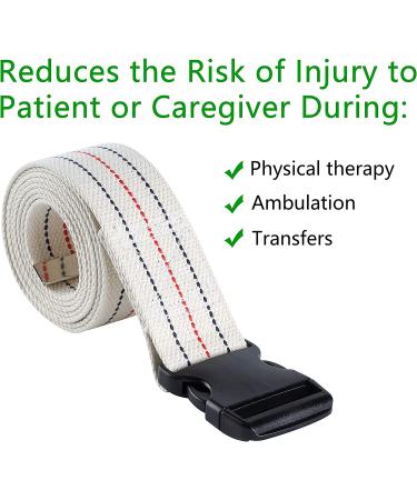 YPC Gait Belt Transfer Aid with Quick Release Buckle - 54 Inch - For Seniors, Caregivers, Nurses & Therapists - Buy Online on GoSupps.com