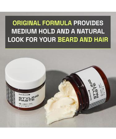 Beardbrand Beard Styling Paste | Medium Hold & Natural Look Hair Paste for Men | Versatile Beard Balm & Hair Cream - Sandalwood Cedar - 56g Lumber Yard - Buy Online on GoSupps.com