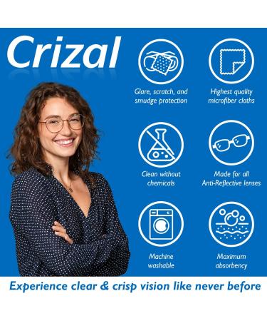Crizal Lens Cleaning Cloth 4 Pack Wipes Micro Fiber Cleaning Cloth in Own Carry Case. for Crizal Anti Reflective Lenses|#1 Best Microfiber Cloth for Cleaning Crizal and All Anti Reflective Lenses| Cloth  4 Pack - Buy Online on GoSupps.com