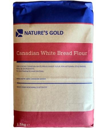 Nature's Gold 100% Very Strong Canadian White Bread Flour 1.5kg (Pack of 3) - Buy Online on GoSupps.com