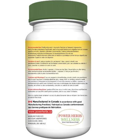 Power Herbs Pure Amla (Indian Gooseberry) 60 Veg Capsules - Buy Online on GoSupps.com
