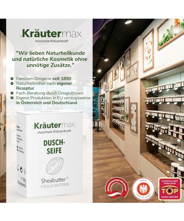 Krutermax Kr utermax shea butter soap shower soap for men and women solid shampoo and shower gel 2in1 natural soap bar 1 x 100 g - Buy Online on GoSupps.com