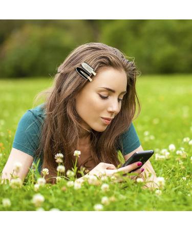 Whaline 14Pcs White Black Checker Hair Clips - No Bend, No Crease Wave Geometric Duckbill Clip for Girls, Women, Toddlers - Korean Styling Barrettes - Buy Online on GoSupps.com