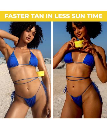BYROKKO Shine Brown Tropical Sunbed Tanning Accelerator 190g - Natural Tan Boost for Sunbeds & Outdoor Sun with Super Active Formula - Buy Online on GoSupps.com