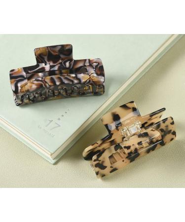 2 Piece Cutout Celluloid Hair Clips | French Design Hair Barrettes for Women | International Shipping - Buy Online on GoSupps.com