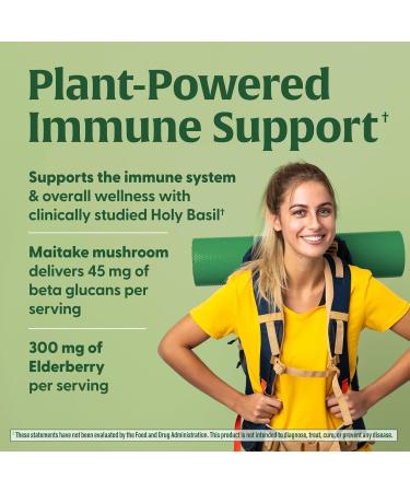MegaFood Superfood Mushroom Immune Support - Maitake Mushroom Supplement with Elderberry & Holy Basil to Help Support a Healthy Immune System - Doctor Formulated, Vegan - 60 Capsules, 30 Servings - Buy Online on GoSupps.com