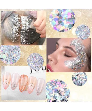 6 Colors Glitter Makeup - Face Body & Hair Sequin for Festivals Parties & Clubs - Buy Online on GoSupps.com