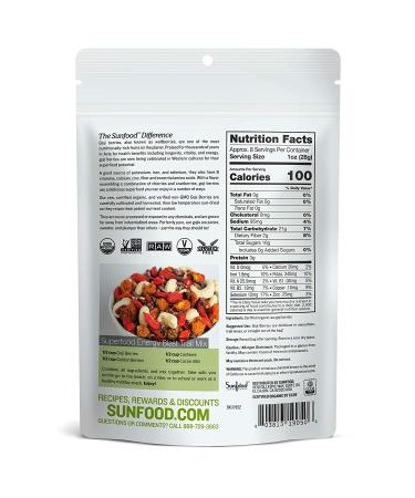 Buy Sunfood Raw Organic Goji Berries - 8 oz Nutrient-Rich Superfood - Buy Online on GoSupps.com