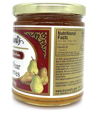 Braswell's Pure Pear Preserves - Delicious All-Natural Fruit Spread - Buy Online on GoSupps.com