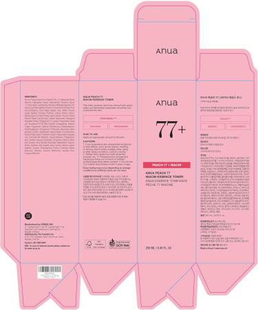Anua Peach 77 Niacin Essence Toner 250ml - Brightening Toner for Glass Skin | Korean Skin Care with Niacinamide Panthenol & Ceramides | 8.45 fl. oz - Buy Online on GoSupps.com