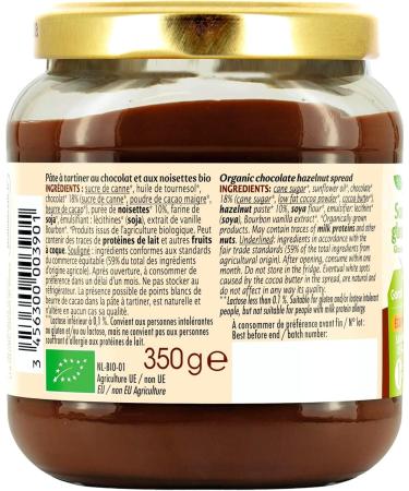 Jardin BiO tic Gluten Free Chocolate Hazelnut Spread - Organic - Gluten Free - AB Certified - 350 g Jar - Buy Online on GoSupps.com