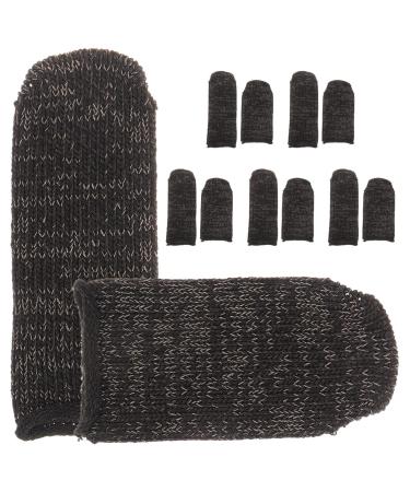 Sosoport 6pcs Anti-Cut Finger Cots Finger Sleeve Fingertip Protective Sleeves Anti-Cutting Thumb Protectors Finger Protection Covers Anti-Cut Finger Covers Work Household Model Polyester
