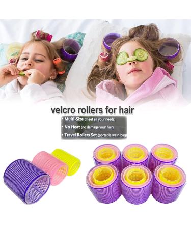 Jumbo Hair Rollers Set 30 Packs - Large Velcro Rollers for Hair with Clips - Self Grip Hair Curlers for Medium to Long Hair - 3 Sizes (2.37, 1.97, 1.42) - Buy Online on GoSupps.com
