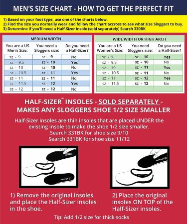 Sloggers Half-Sizer Insoles for Men - Size 11/12 - Perfect Comfort for Large Outdoor Muck Boots & Shoes - Buy Online on GoSupps.com