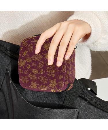 Fall Maple Leaf Menstrual Cup Pouch & Pad Bag - Portable Feminine Menstruation Storage - Buy Online on GoSupps.com