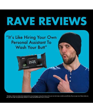 DUDE Wipes Flushable Dispenser - Unscented Wet Wipes with Vitamin E & Aloe, Septic Safe, 48 Count (Pack of 6) - Buy Online on GoSupps.com