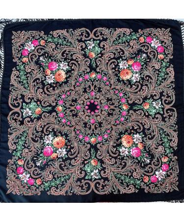Triangular Womens Printed Neck Wrap Scarf | Multi-Purpose Loop Scarf with Button | Floral Poncho Cape - Colorful & Versatile Fashion Accessory - Buy Online on GoSupps.com