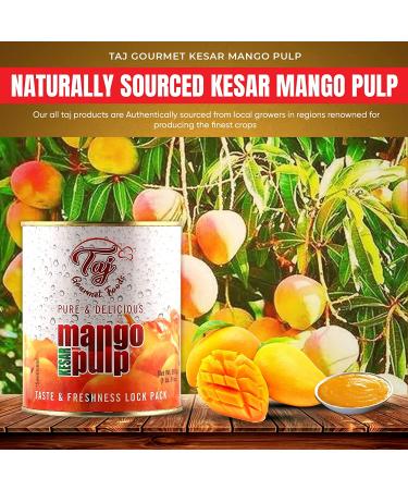 TAJ Kesar Mango Pulp 30oz - Sweetened Mango Puree for Delicious Recipes - Buy Online on GoSupps.com
