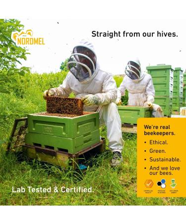 Nordmel Pure Natural Soft Honey 2 KG (8 * 250 gram Cups) - Unpasteurised Unfiltered Crystallized Natural Honey - Buy Online on GoSupps.com