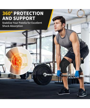 CAMBIVO 2 Pack Knee Compression Sleeve Support for Men and Women - Small Black | Ideal for Running, Hiking, Meniscus Tear, Arthritis, Joint Pain Relief - Buy Online on GoSupps.com