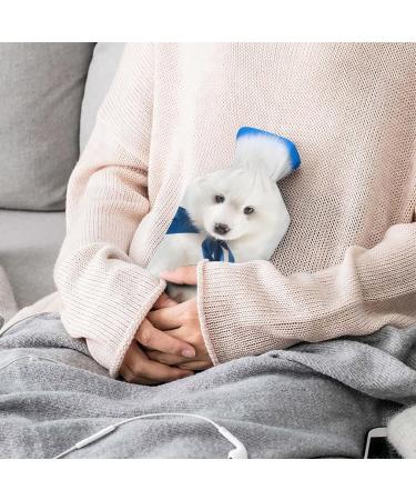 White Puppy Hot Water Bottle with Plush Cover - Cute Bed Warmer for Adults & Kids | 26.5x15.3cm - Buy Online on GoSupps.com