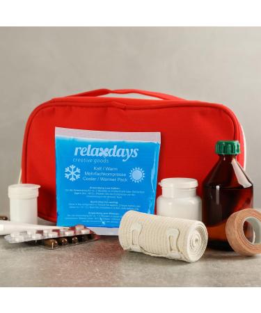 Relaxdays Cooling Pads Set of 12 - Reusable Gel Compresses for First Aid (14x13 cm) - Cold & Warm Therapy Blue - Buy Online on GoSupps.com