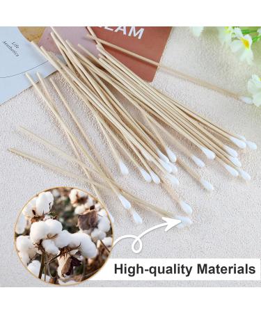 300 Pack Cotton Swabs with Long Wooden Handles | 15cm Cleaning Sticks for Camera Keyboard Make-Up & Polishing - Buy Online on GoSupps.com