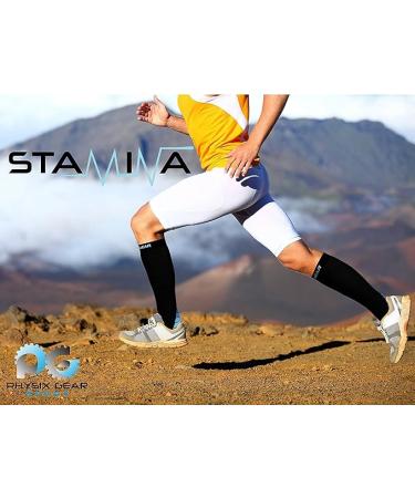 Physix Gear Compression Socks Men & Women - Black/Blue - S/M - Buy Online on GoSupps.com