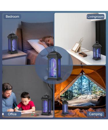 Electric Bug Zapper Indoor & Outdoor LUUGUYI 360 UV Mosquito Zappers Killer 4000V Electric Insect Fly Zapper Mosquito Trap No Odor & Chemicals Mosquito Lamp Bulb Black - Buy Online on GoSupps.com