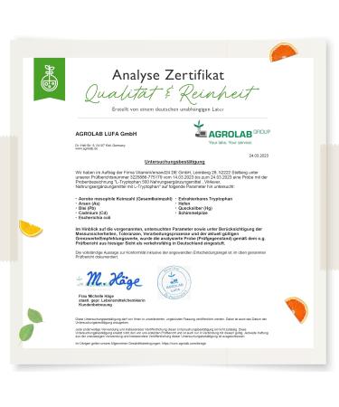 L-Tryptophan 500 mg - 365 Vegetable Fermentation Capsules - 12 Months of Battery Life - No Additives - High Dosed - Vegan - Buy Online on GoSupps.com