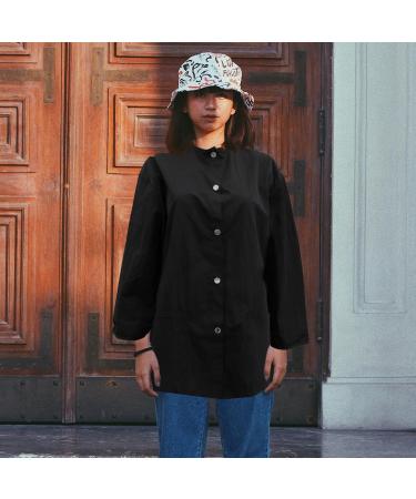 Buy Salon Smock Long Sleeve Hairdressing Cape - Black - Ideal for Stylists Dog Grooming & Spas - International Shipping Available - Buy Online on GoSupps.com