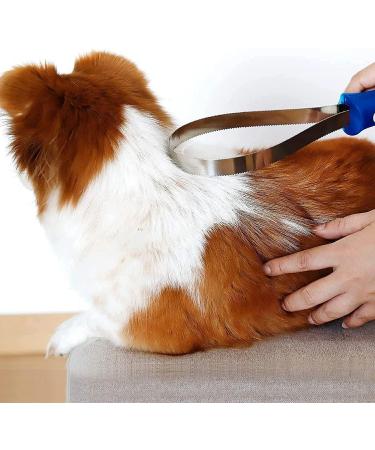 WADY Dog Deshedding Loop Brush 1PC Double-Sided Shedding Blade Dogs Shedding Brush Stainless-Steel Grooming Tool Dog Shedding Tool with Stainless Steel Blade for Dog and Cat Blue (Blue) - Buy Online on GoSupps.com
