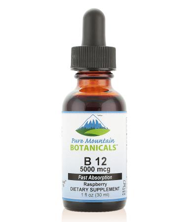 B12 Vitamin 5000 mcg  Kosher B12 Drops in 1oz Bottle with Natural Berry Flavor