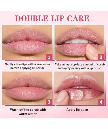LZXLUKGIR 4PCS Lip Scrub and Mask Set,Strawberry and Honey Pot Lip Balm,Reduces Lip Lines Lip Exfoliator Scrub and Moisturizer,Repair Bee Lip Balm and Lip Scrub Set,Lip Mask Overnight - Buy Online on GoSupps.com
